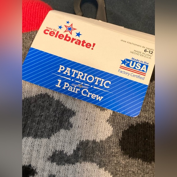 Men’s Patriotic Socks  2 pairs. Shoe size 6-12 - Picture 3 of 8